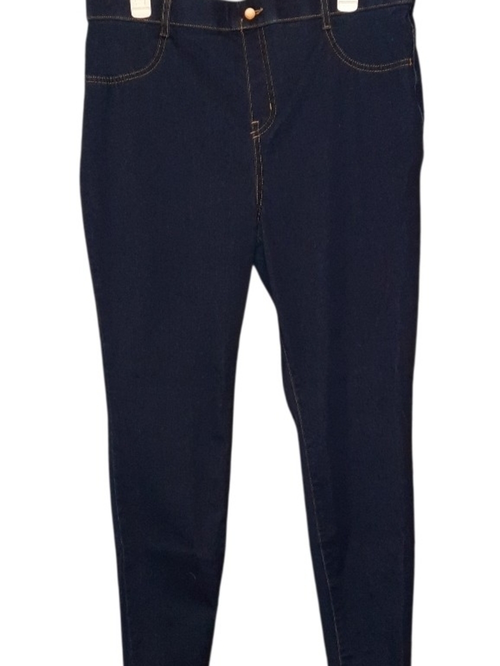 Time and Tru Dark Indigo Faux Button-Fly Jeggings
